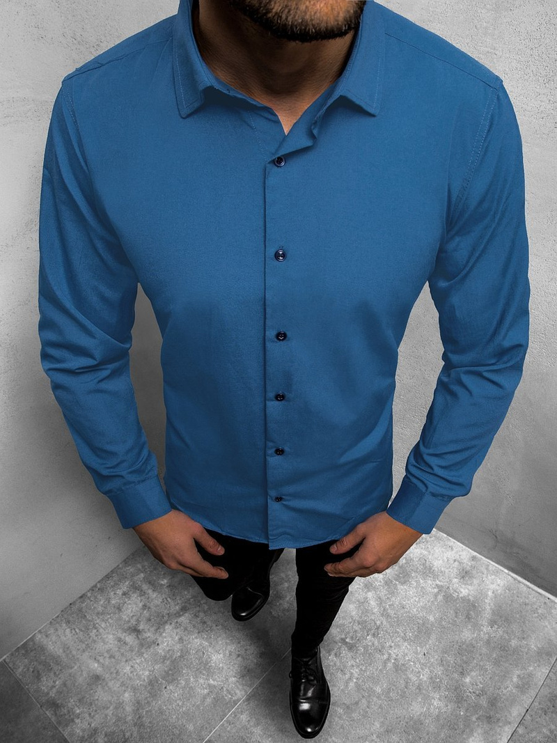 Men's Shirt - Navy blue OZONEE MECH/2122Z