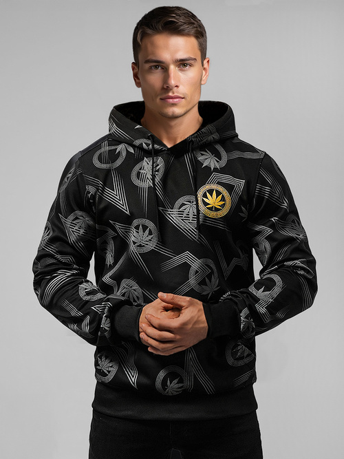 Men's Hoodie - Black OZONEE O/B271