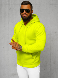 Men's Hoodie - Yellow neon OZONEE JS/2008Z
