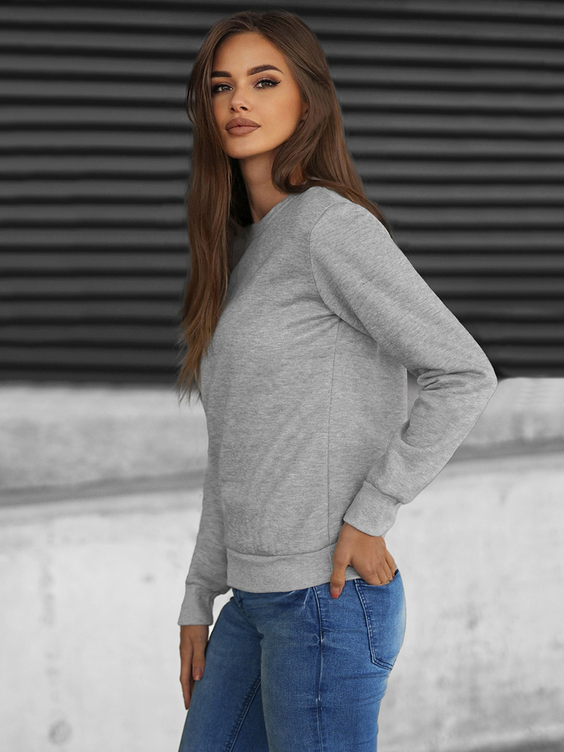 Women's Sweatshirt - Grey OZONEE JS/W01Z