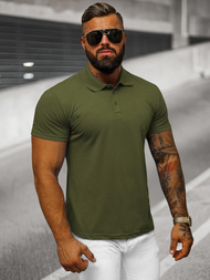 Men's Polo Shirt - Green OZONEE JS/8T80/29Z