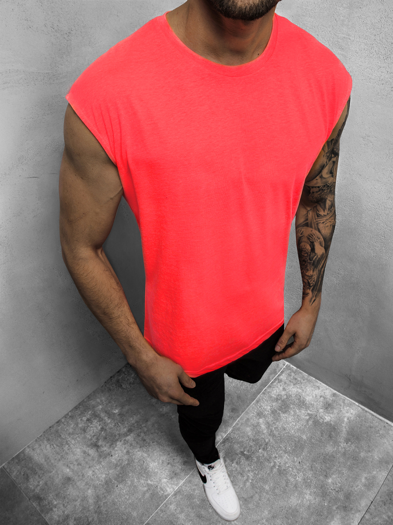 Men's Tank Top - Pink-neon OZONEE O/1265Z