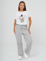 Women's T-shirt - White OZONEE JS/95T2573/1