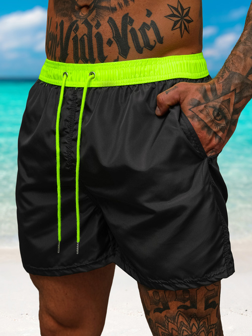 Men's shorts - black/yellow OZONEE JS/17K561/5