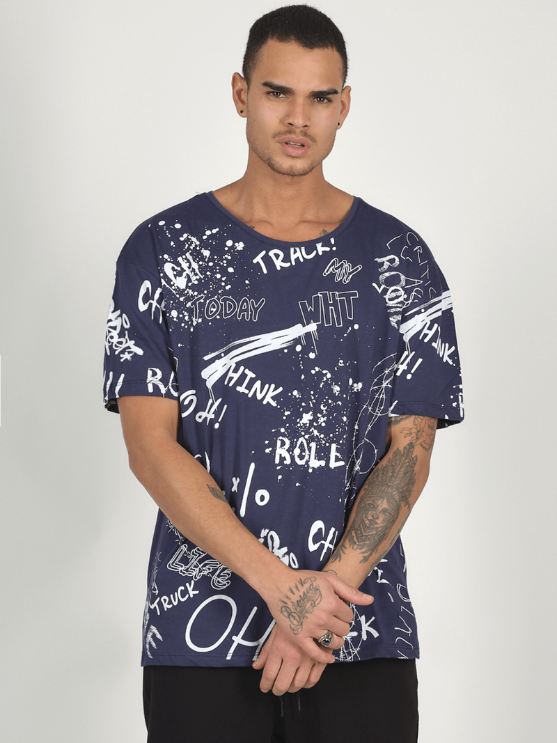 Men's T-Shirt - Navy blue OZONEE MR/21530