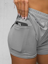 Women's sports shorts - grey OZONEE JS/XY24015S