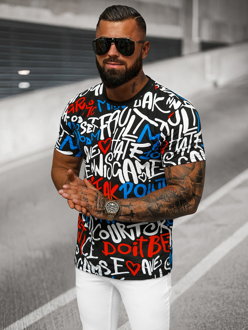 Men's T-shirt - Black OZONEE O/T1271/3