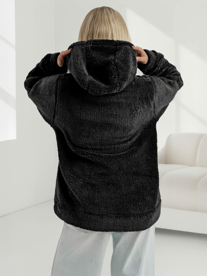 Women's Hoodie - Black OZONEE JS/HH192/3