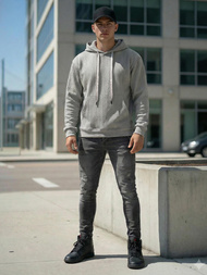 Men's Hoodie - Grey OZONEE O/3C577
