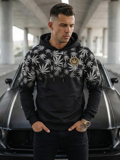 Men's Hoodie - Black OZONEE O/B272Z