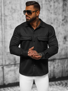 Men's Shirt - Black OZONEE O/GOM23039