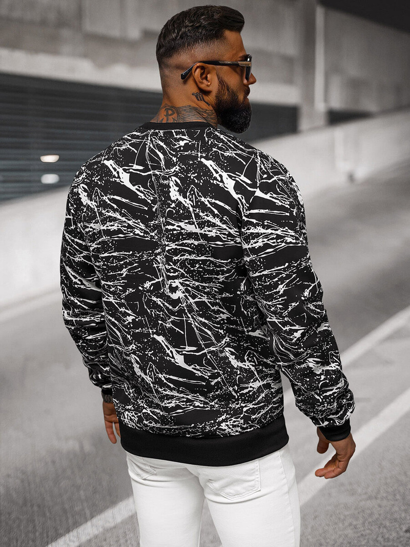 Men's Sweatshirt - Black OZONEE JS/8B1222/3