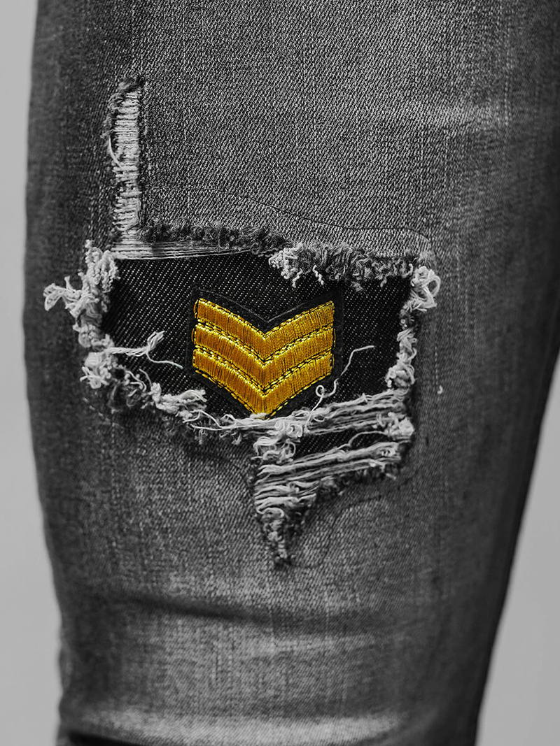 Men's Jeans - Grey OZONEE NB/MP0167G