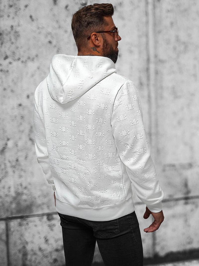 Men's Hoodie - White OZONEE JS/3B566