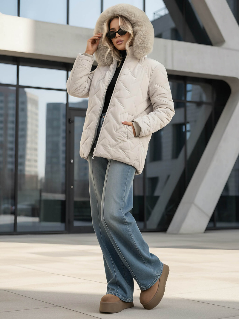 Women's Jacket - Light Grey OZONEE JS/16M9296/280