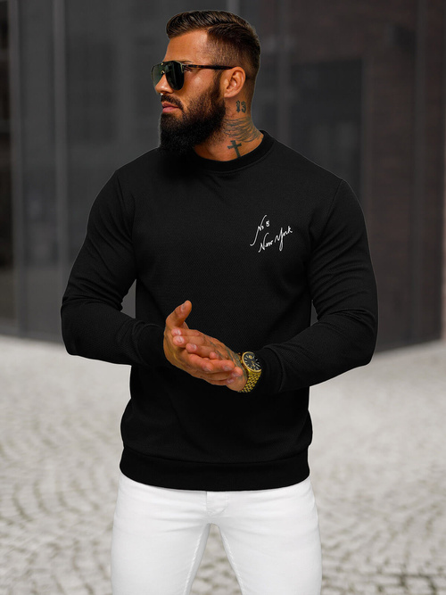 Men's Sweatshirt - Black OZONEE O/P2031
