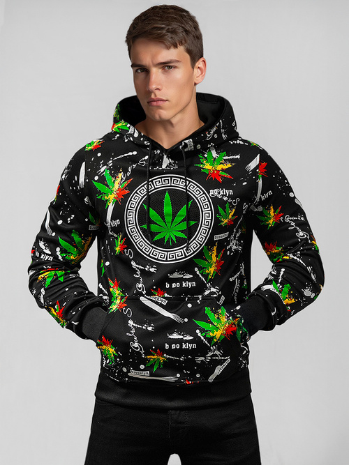 Men's Hoodie - Black OZONEE O/B269