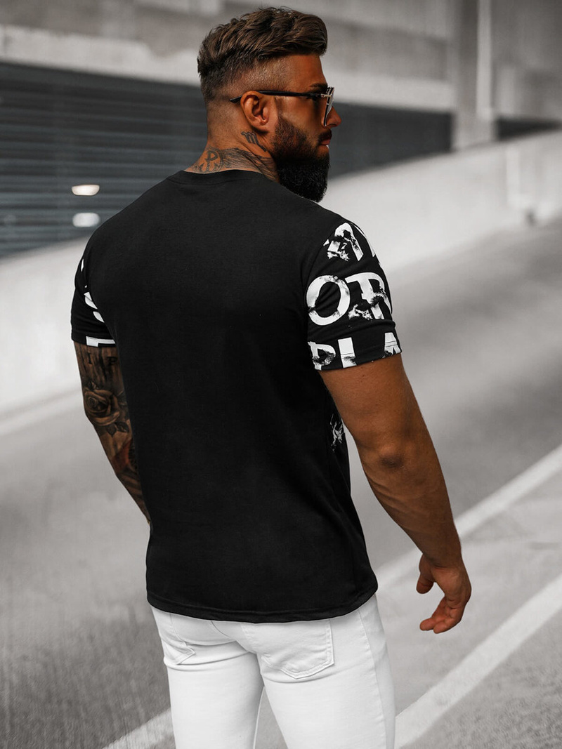 Men's T-shirt - Black OZONEE O/8T1280/3