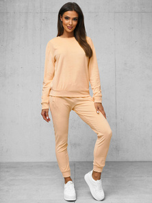 Women's Velour Tracksuit Set - Salmon OZONEE O/8C1173/150Z