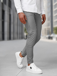 Men's Trousers - Black/White OZONEE DJ/5531Z