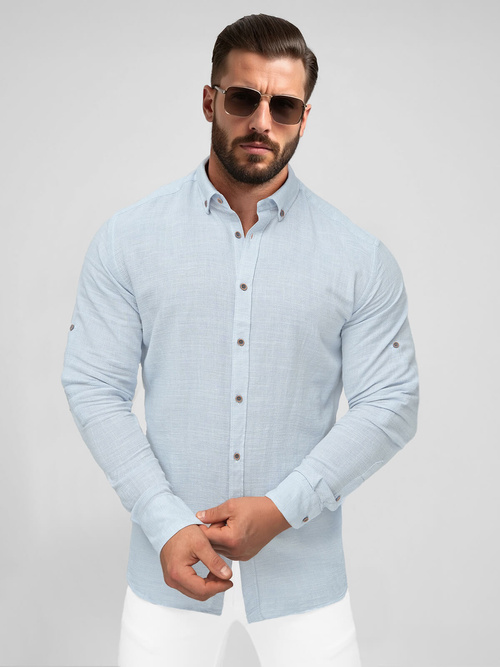 Men's Shirt - Light Blue OZONEE O/V148