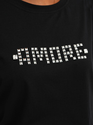 Women's T-shirt - Black/Silver OZONEE JS/YJ77716