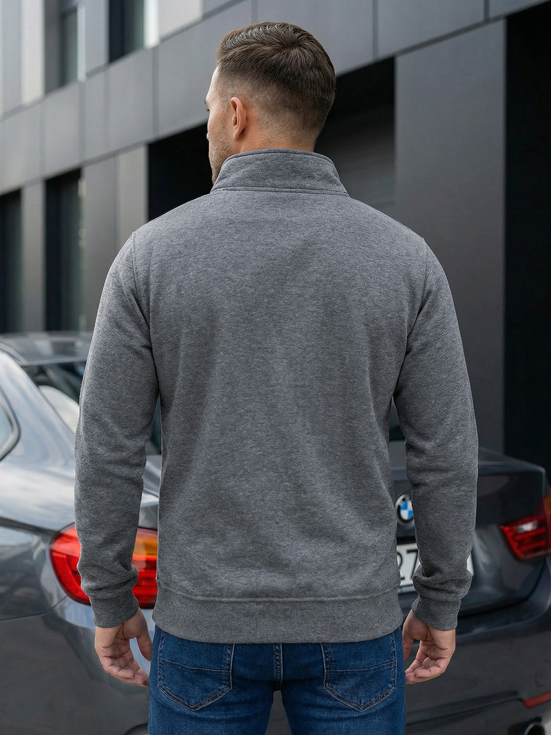 Men's Sweatshirt - Dark Grey OZONEE JS/2002Z