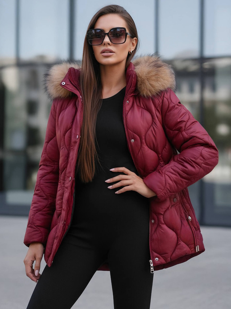 Women's Jacket - Burgundy OZONEE JS/5M3226/1Z