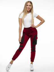 Women's Joggers - Burgundy OZONEE O/8056