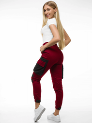 Women's Joggers - Burgundy OZONEE O/8056