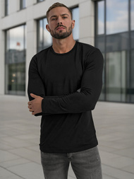 Men's Long Sleeve T-shirt - Black OZONEE JS/DB71/1