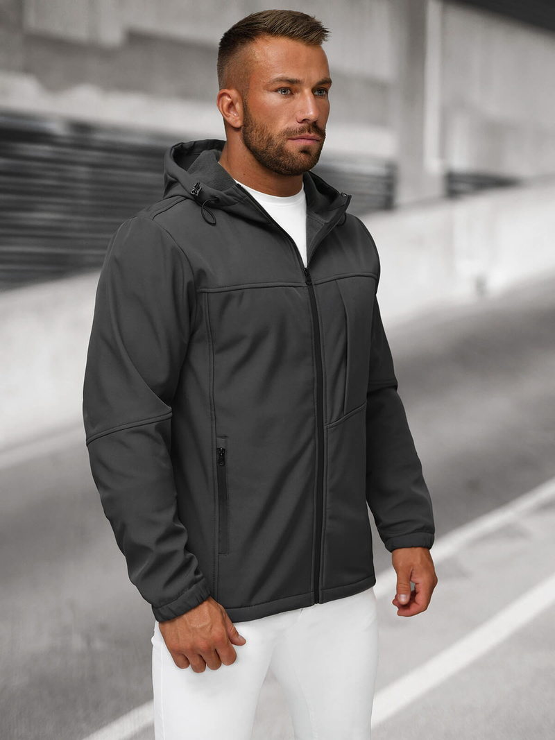 Men's Softshell Jacket - Dark Grey OZONEE JS/27B6523/5