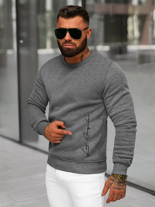 Men's Sweatshirt - Dark Grey OZONEE JS/8B1357/5