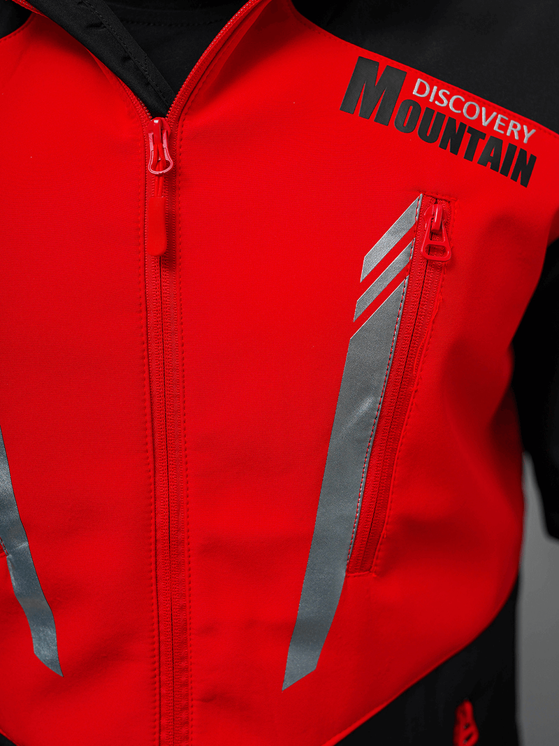 Men's Softshell Jacket - Black-Red OZONEE JS/HH022/1CZ