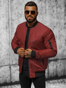 Men's Jacket - Burgundy OZONEE JS/AK95Z