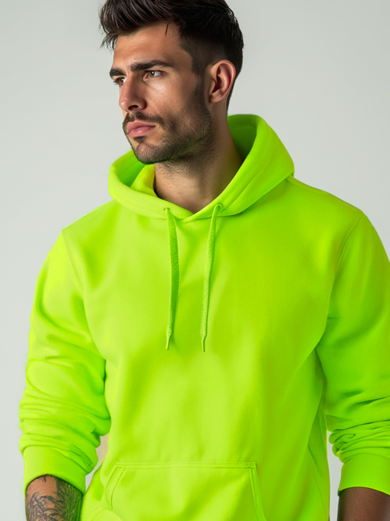 Men's Hoodie - Green neon OZONEE JS/2009Z