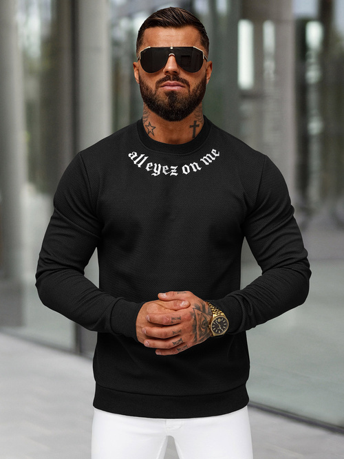 Men's Sweatshirt - Black OZONEE O/P2027Z