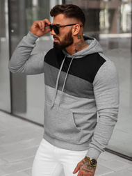 Men's Hoodie - Grey OZONEE JS/8B1312/2