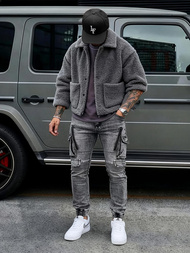 Men's Jeans - Dark Grey OZONEE O/E10017Z