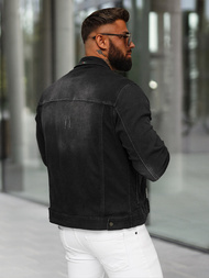Men's Denim Jacket Black OZONEE NB/MJ514N