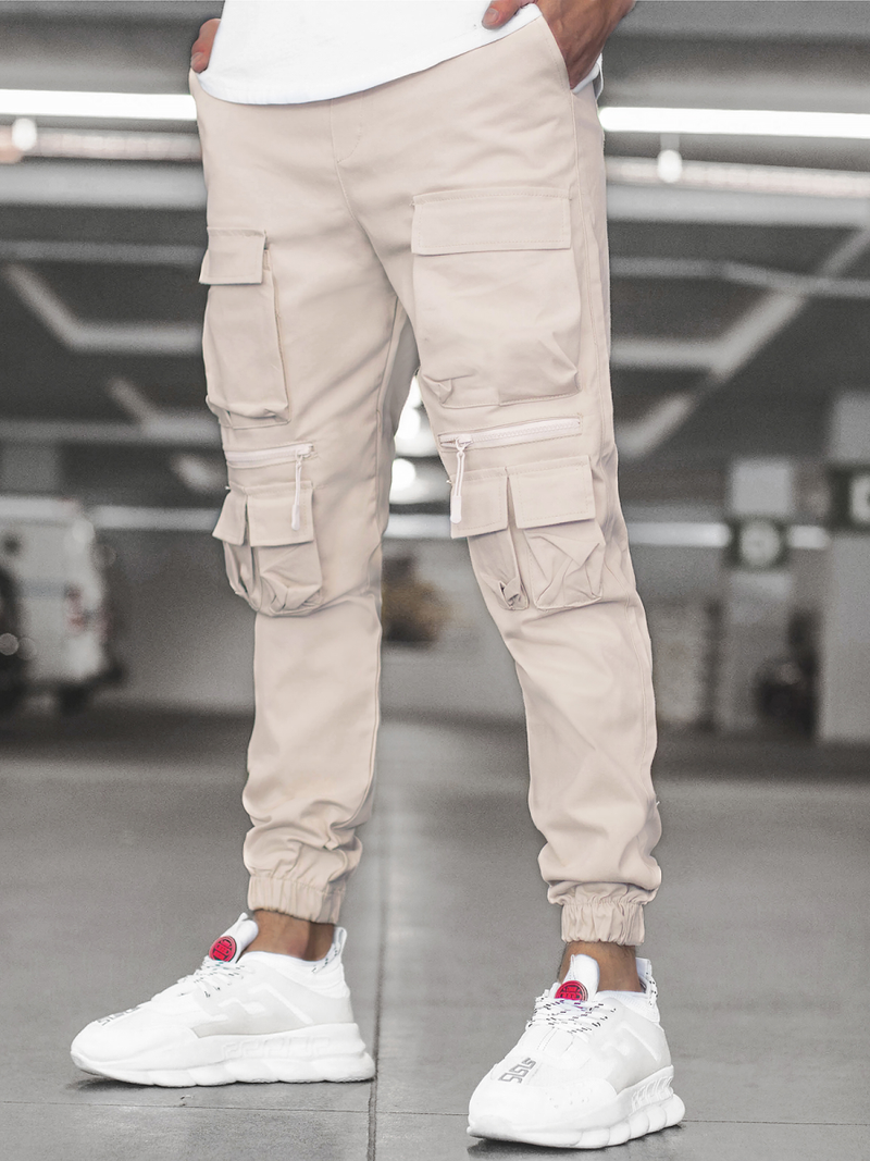Men's Joggers - Ecru OZONEE MACH/5011