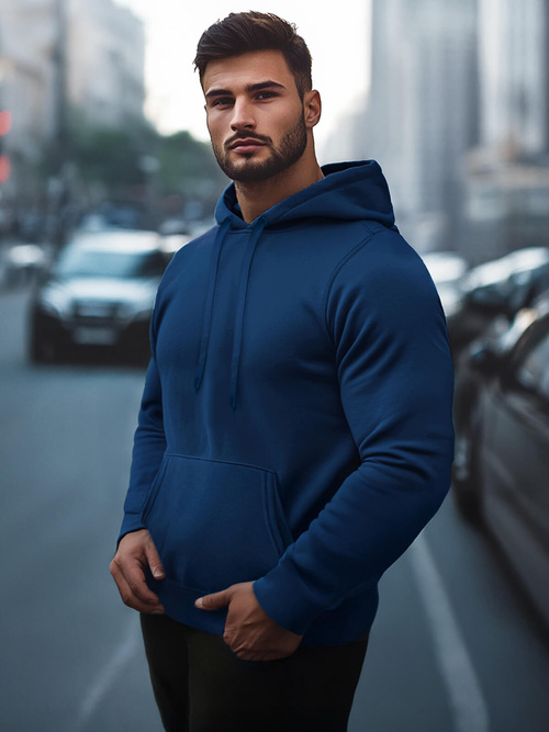 Men's Hoodie - Indigo OZONEE JS/2009/66Z