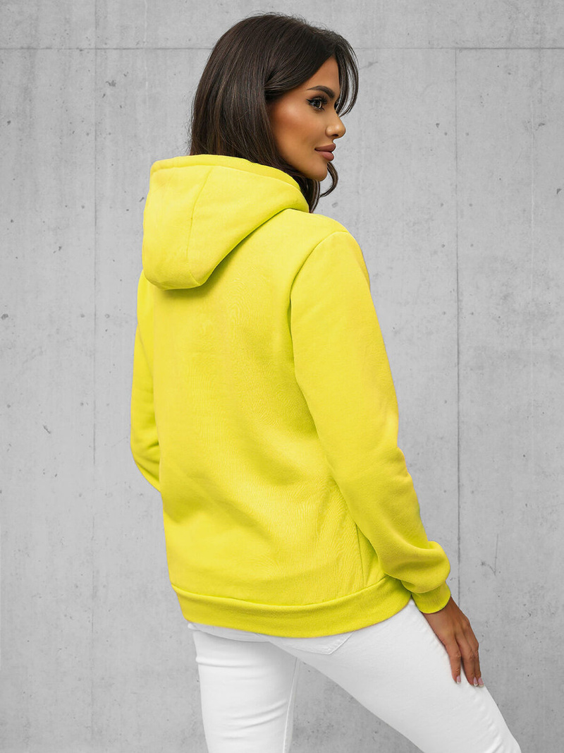 Women's Hoodie - Yellow neon OZONEE JS/W02Z