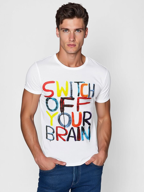 Men's T-shirt - White OZONEE O/T125/1Z