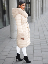 Women's Coat - Beige OZONEE JS/5M3160/254Z