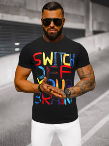 Men's T-shirt - Black OZONEE O/T125/3Z