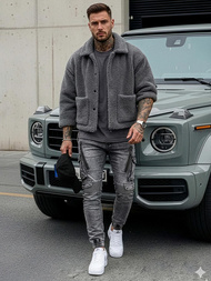 Men's Jeans - Dark Grey OZONEE O/E10017Z