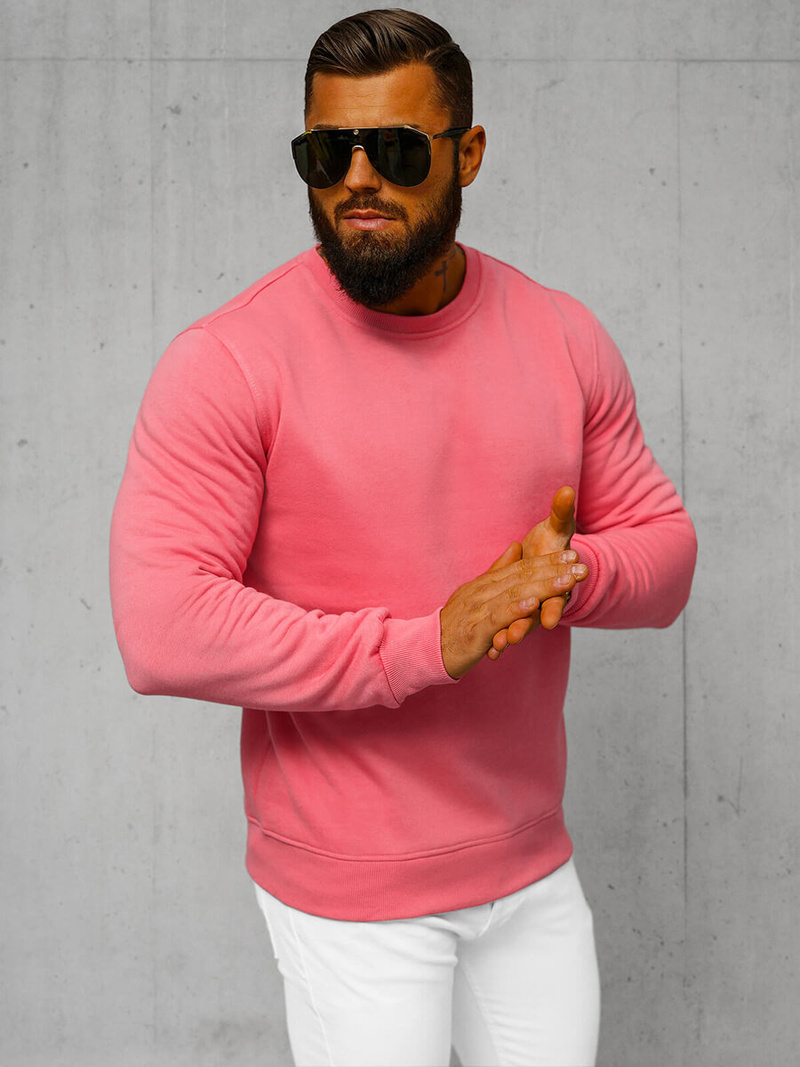 Men's Sweatshirt - Pink OZONEE JS/2001-10Z