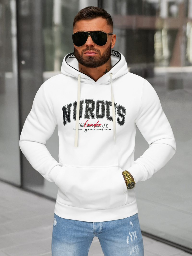 Men's Hoodie - White OZONEE O/TT30510