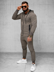 Men's tracksuit - beige/grey OZONEE O/FF3705AB